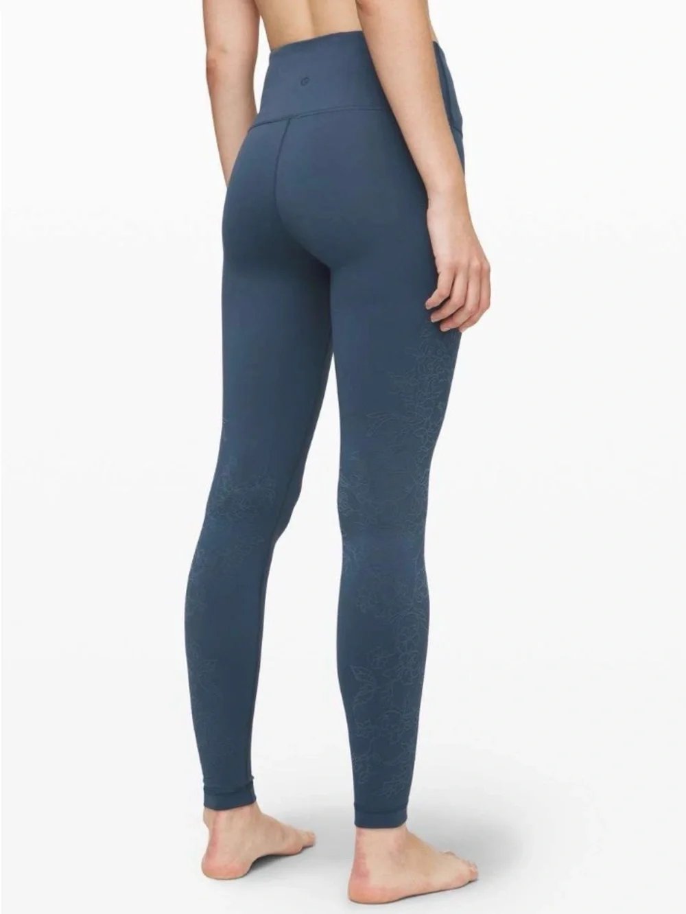 Lululemon Always On High-Rise 28” Leggings Size 6 *Flocked Everlux Code Blue